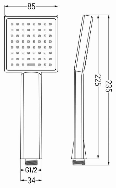 Accesorii Mexen - Set de duș manual 1 punct R-45, auriu, 785456052-50