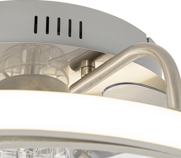 Ventilator de tavan din oțel 46,5 cm, inclusiv LED cu telecomandă - Kees