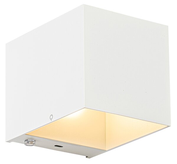 Set de 2 aplice albe cu dimmer reîncărcabile - Joris
