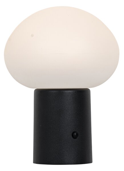Set de 2 lămpi de masă LED reîncărcabile ciupercă negru - Louise