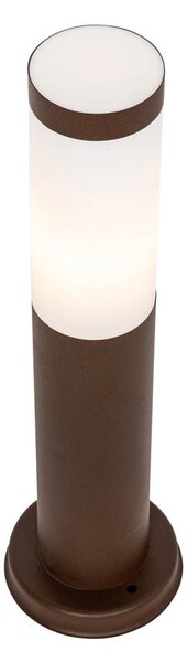 Stâlp de exterior ruginiu maro cu opal 45 cm IP44 - Rox