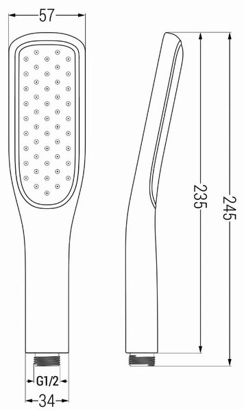 Accesorii Mexen - Set duș de mână cu 1 punct R-49, alb/auriu, 785496052-25