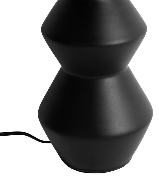 Lampa de masă de design cu abajur din catifea neagră verde cu auriu 35 cm - Alisia