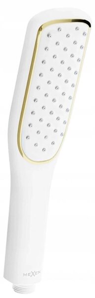 Accesorii Mexen - Set duș de mână cu 1 punct R-49, alb/auriu, 785496052-25