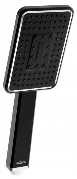 Accesorii Mexen - Set duș de mână cu 1 punct R-54, negru/crom, 785545053-71