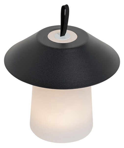 Set de 2 lămpi de masă Ciupercă negru cu LED reîncărcabil - Ivan