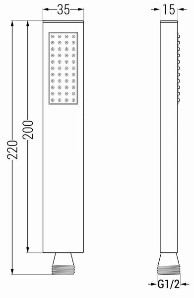 Accesorii Mexen - set de duș de mână ascuns cu 1 punct R-02, grafit, 785006050-66