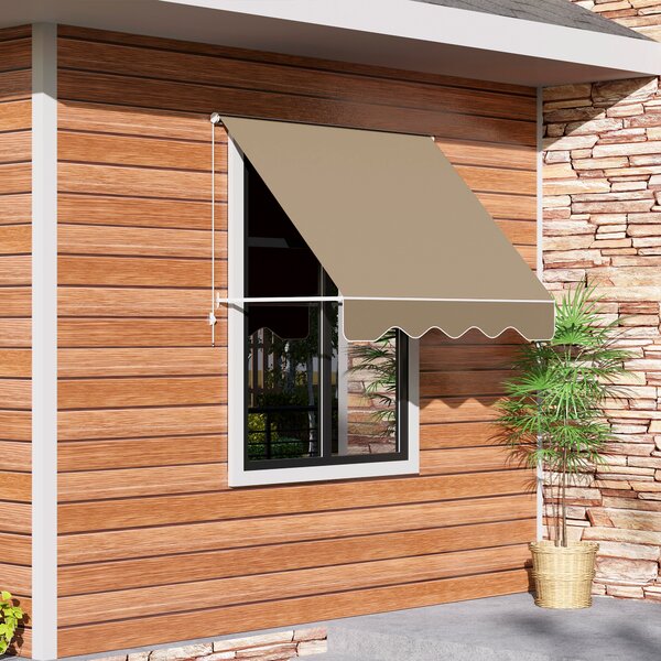 Outsunny Perdea de Soare Rulanta de Perete Bej, 180x70cm | Aosom Romania