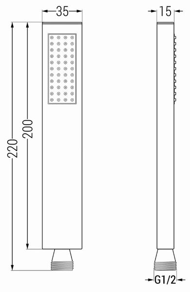 Accesorii Mexen - set de duș de mână ascuns cu 1 punct R-02, negru, 785006050-70