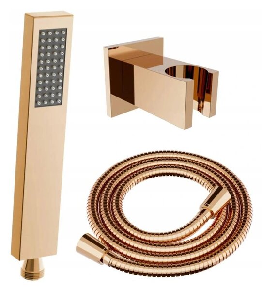 Accesorii Mexen - Set duș de mână cu 1 punct R-72, aur roz, 785006050-60