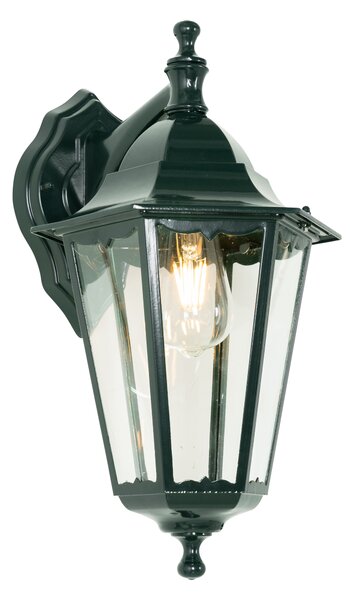 Lanterna clasica de perete de exterior verde inchis IP44 - New Orleans jos