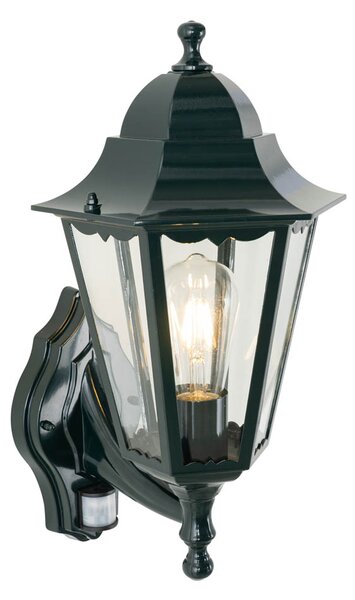 Lanterna de perete de exterior verde inchis cu senzor de miscare IP44 - New Orleans sus