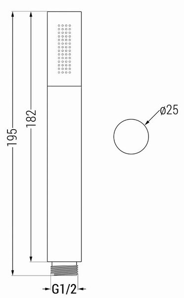 Accesorii Mexen - set de duș de mână ascuns cu 1 punct R-70, grafit, 785706051-66