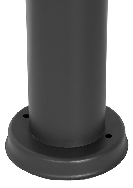 Lampă modernă de stâlp pentru exterior gri închis cu opal 110 cm IP44 - Rox