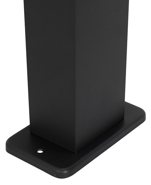 Lampă de exterior industrială cu picior neagră 80 cm IP44 - Baleno