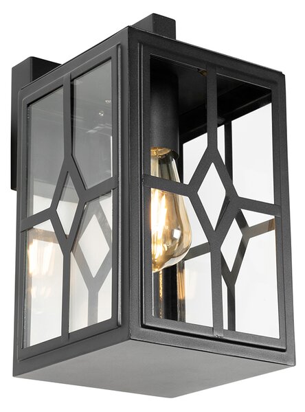 Aplică clasică de perete pentru exterior neagră IP44 - Dover