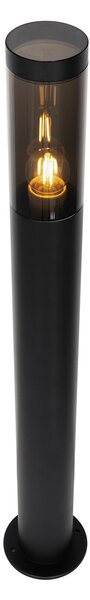 Lampă de stâlp modernă pentru exterior neagră 110 cm IP44 - Rox