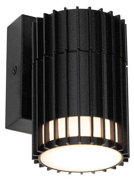Aplică de perete exterioară de design negru IP44 - Boris