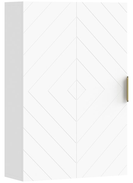 Kleankin Dulap pentru Baie Suspendat cu Rafturi Ajustabile, 40x15x60 cm, Alb | Aosom Romania