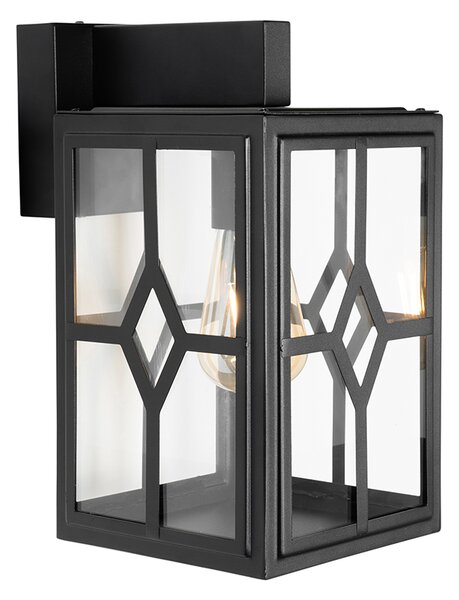 Aplică clasică de perete pentru exterior neagră IP44 - Dover