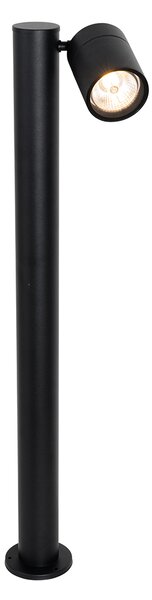 Lampă de exterior cu picior neagră 80 cm AR70 reglabilă IP44 - Solo