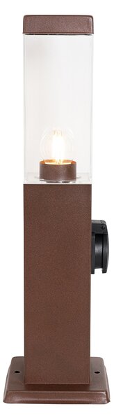 Lampă de exterior maro ruginiu 45 cm cu priză IP44 - Malios