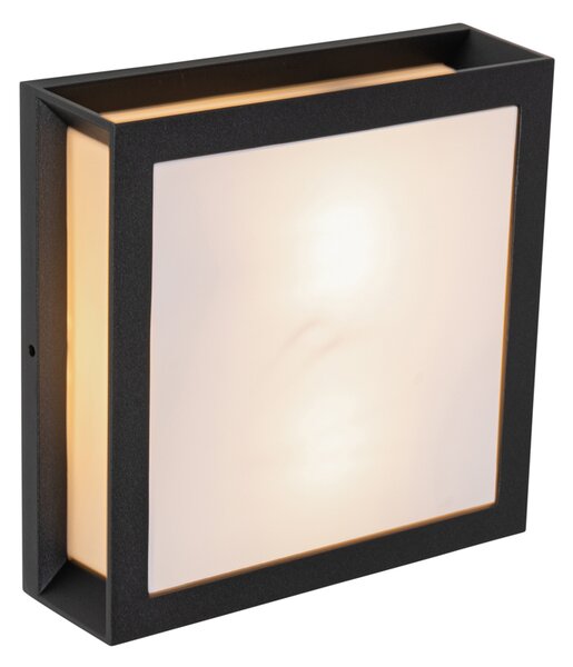 Aplică modernă de perete pentru exterior negru cu 2 lumini IP44 - Jeffrey