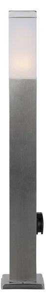 Lampă de exterior din oțel 80 cm cu priză IP44 - Malios