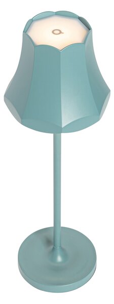 Lampă de masă retro albastru mineral reîncărcabilă IP44 - Granny
