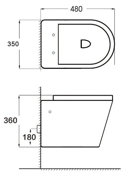Mexen RICO Rimless, vas de toaletă suspendat cu scaun + bideu, alb, 30724000+35724800