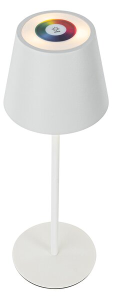 Set de 2 lămpi de masă albe cu dimmer și RGBW reîncărcabile - Murdock