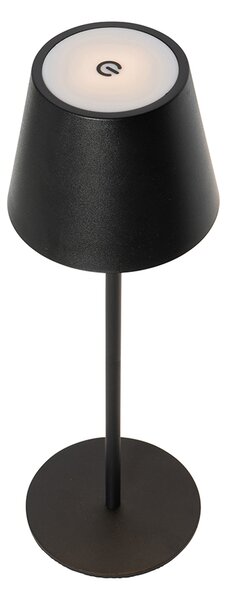Set de 2 lămpi de masă negre cu dimmer și reîncărcabile - Murdock