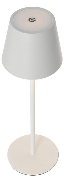 Lampă de masă albă cu LED reglabil și reîncărcabil IP54 - Murdock