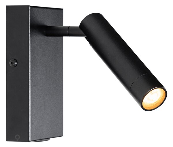 Lampa de perete moderna neagra cu USB reglabil - Croft