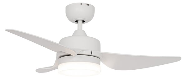 Ventilator de tavan alb 86,7 cm incl. LED Dimmable cu telecomandă - Yuki