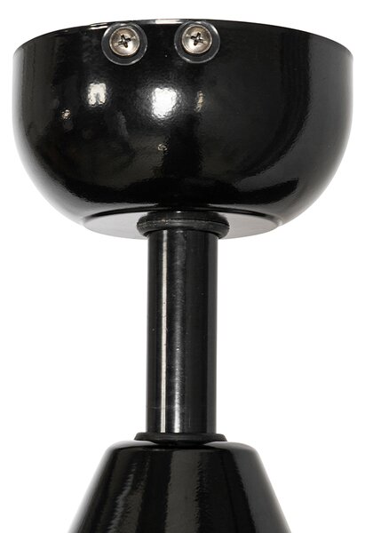 Ventilator de tavan de exterior negru 91,3 cm, inclusiv LED cu dimmer cu telecomandă IP44 - Toledo