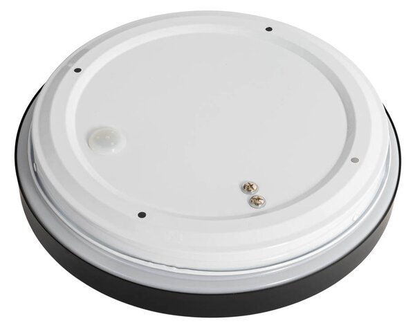 Plafonieră modernă neagră cu alb 25 cm IP44 - Walden