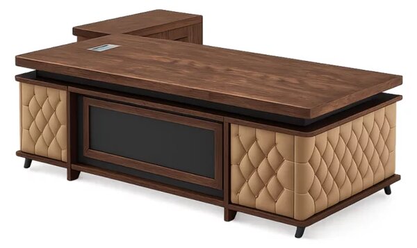 Birou Managerial Majestic cu sertare si dulap lateral mobil – dimensiuni 2400×1000×750 mm