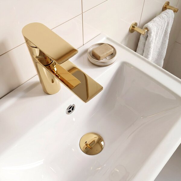 Dulap de baie cu lavoar Rea DB85-50-3 Orio Light 50cm