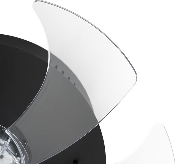 Ventilator de tavan negru 70cm incl. LED Dimmable cu telecomandă - Maddy