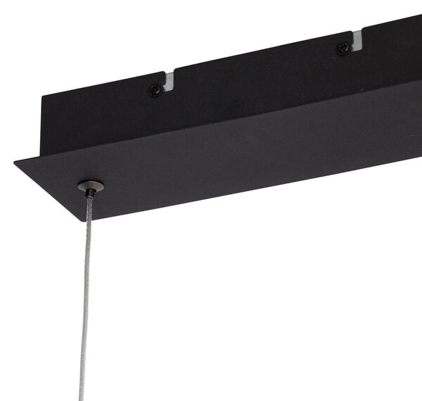 Lampă suspendată neagră incl. LED cu 3 trepte de intensitate reglabilă 2700-4000K cu comutator DIP - Keane