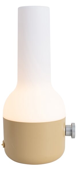 Set de 2 lămpi de masă pentru exterior auriu cu alb inclusiv LED reîncărcabil - Haard