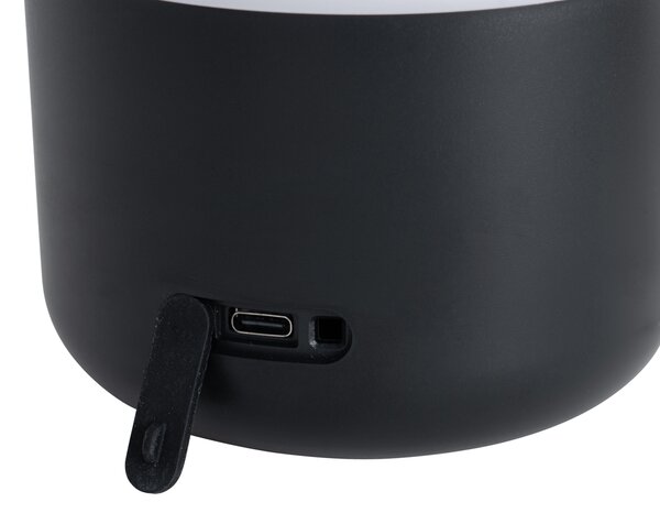 Set de 2 lămpi de masă pentru exterior negru cu alb inclusiv LED reîncărcabil - Haard