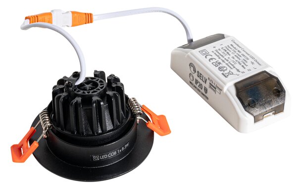 Spot încastrat negru 6,8 cm incl. LED 545 lm Dimmable IP65 - Gaius