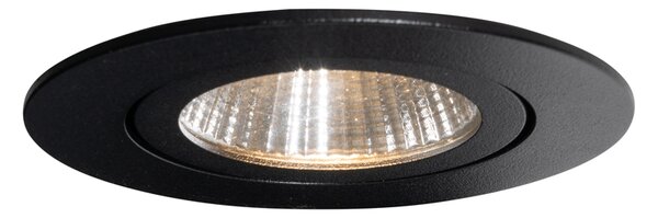 Set de 6 spoturi încastrate negre 6,8 cm, inclusiv LED 750 lm, cu dimmer IP65 - Gaius