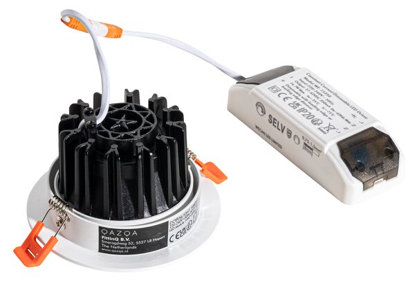 Spot încastrat alb 9,5 cm incl. LED 1015 lm Dimmabil IP65 - Gaius