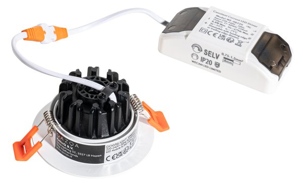 Spot încastrat alb 6,8 cm incl. LED 545 lm Dimmabil IP65 - Gaius