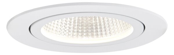 Set de 6 spoturi încastrate albe 9,5 cm, inclusiv LED 1300 lm, cu dimmer IP65 - Gaius