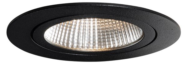 Set de 6 spoturi încastrate negre 9,5 cm incl. LED 1300 lm Dimmable IP23 - Gaius