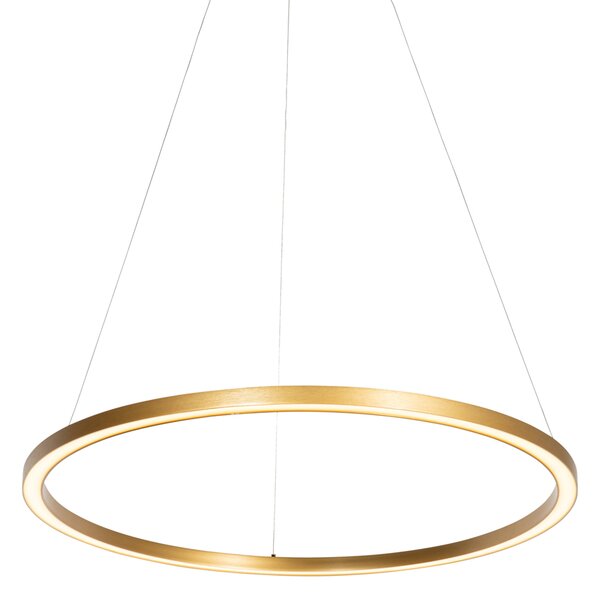 Lampă suspendată aurie 80 cm cu LED inclus 3 trepte de diminuare - Girello